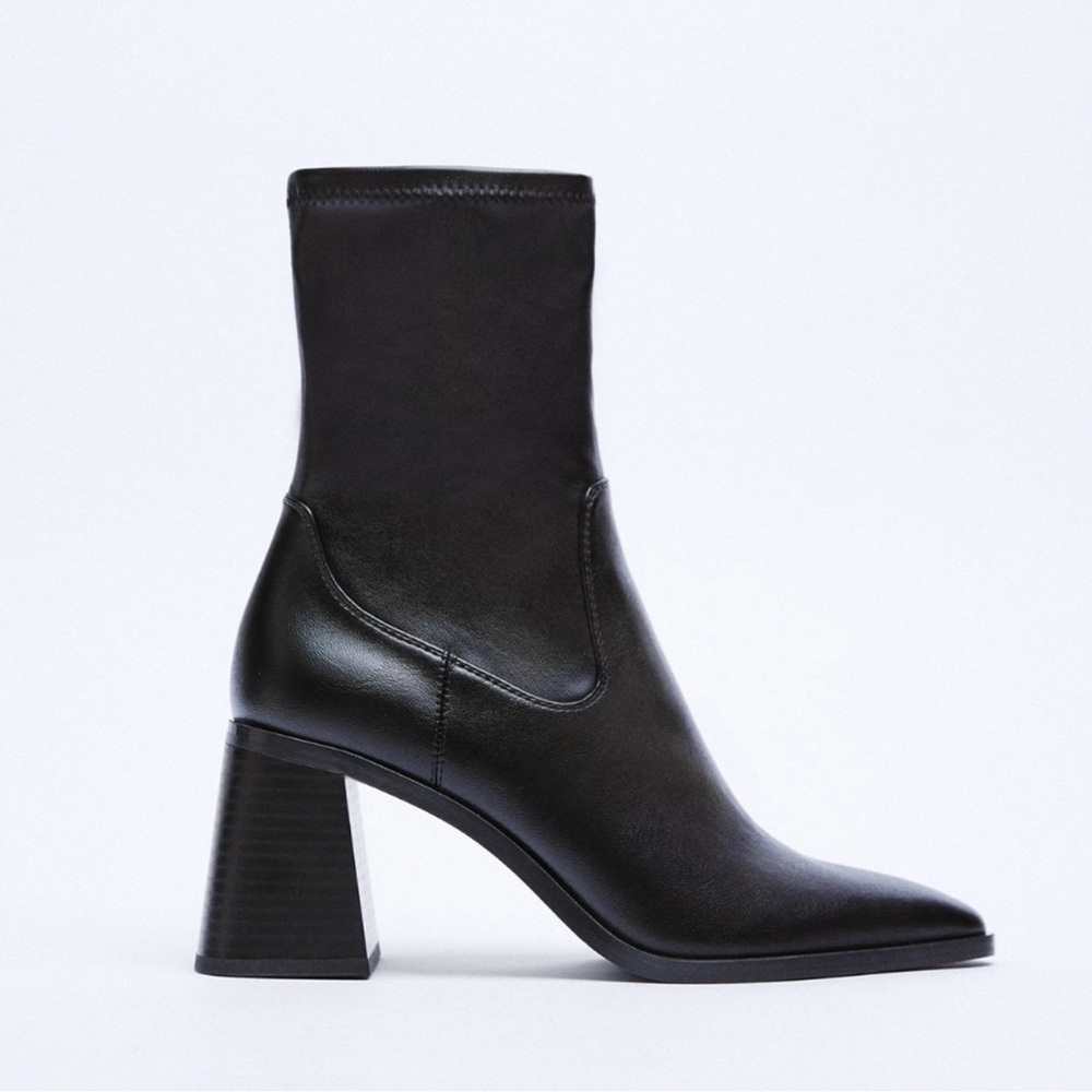 Zara Elastic Heeled Booties